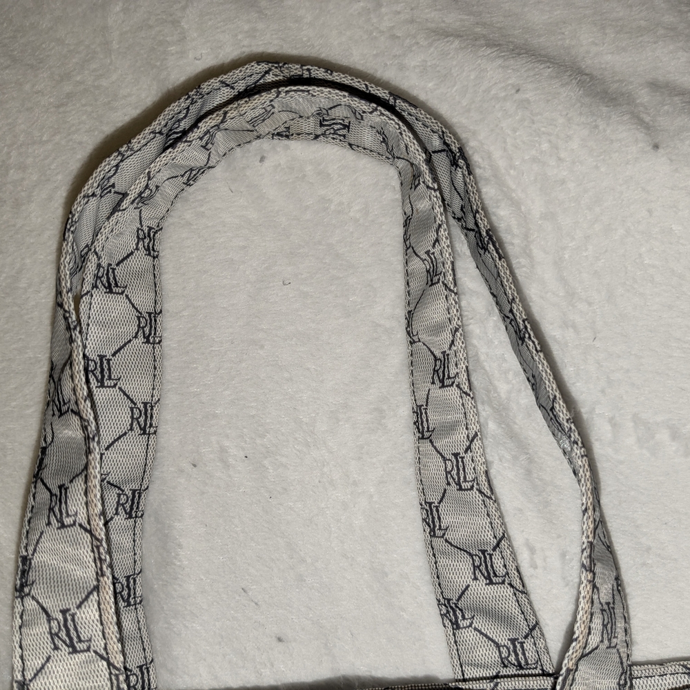 $PRICE DROP$-Ralph Lauren Gray Geometric Tote Bag - Picture 6 of 8